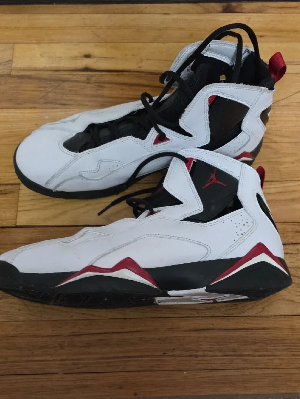 Jordan Men's White Black Red High-Top Basketball Sneakers